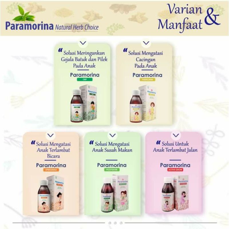 [ FREE GIFT ] Paramorina Vitamin Anak Terlambat Bicara Dan Jalan Penambah Nafsu makan cacingan obat batuk n