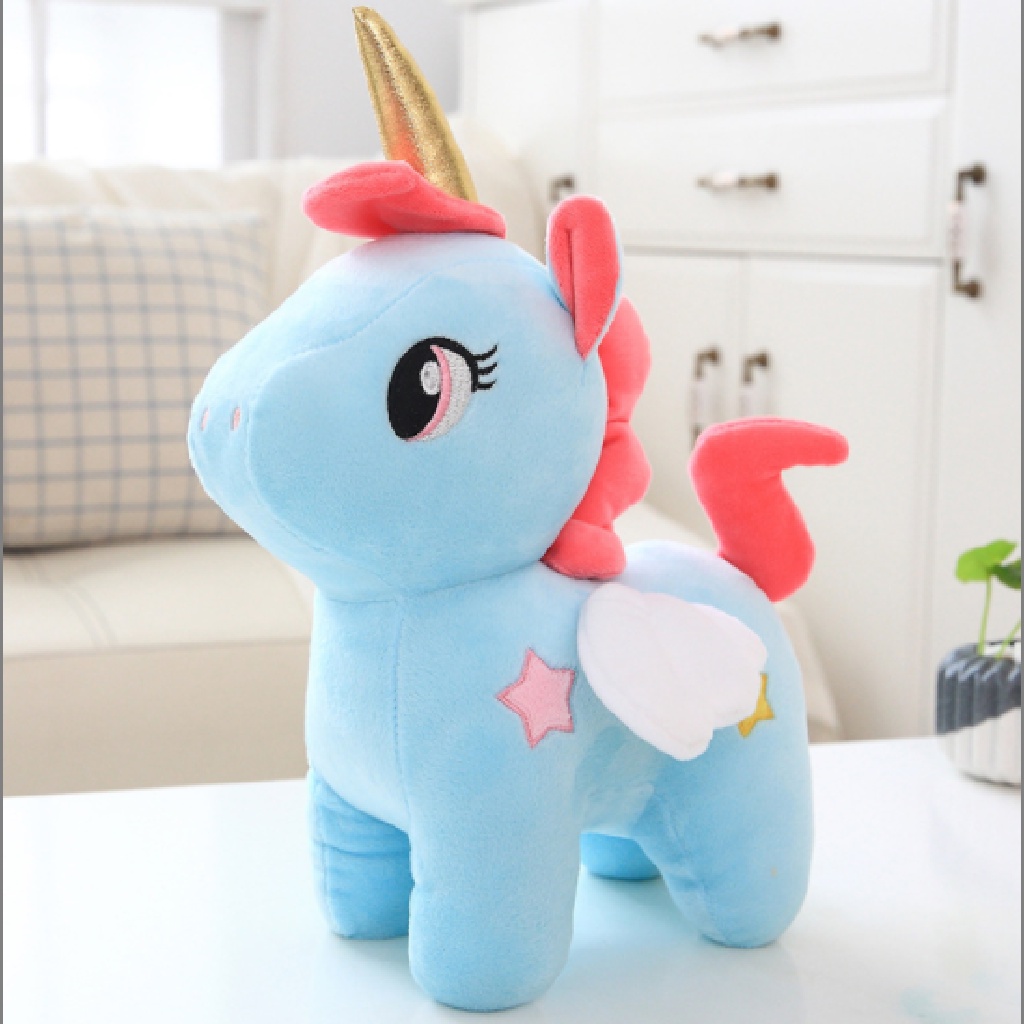 Gentlehappy Mainan Boneka Unicorn Bahan Plush Ukuran 10 / 20cm Untuk Bayi / Anak