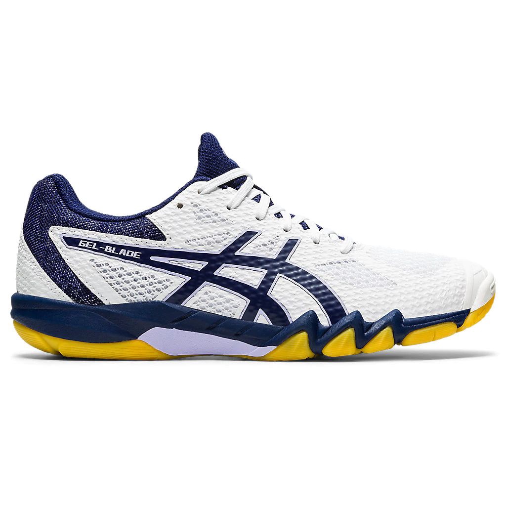 Sepatu Badminton Wanita dan Anak Asics Gel Blade 7 White Peacoat Original