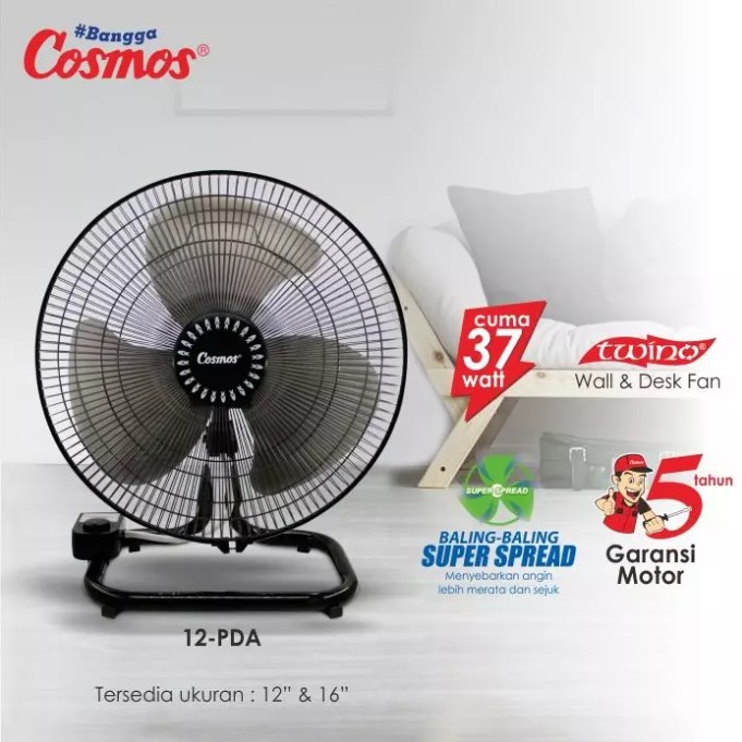 COSMOS Kipas Angin Meja &amp; Dinding 12Inch 12-PDA