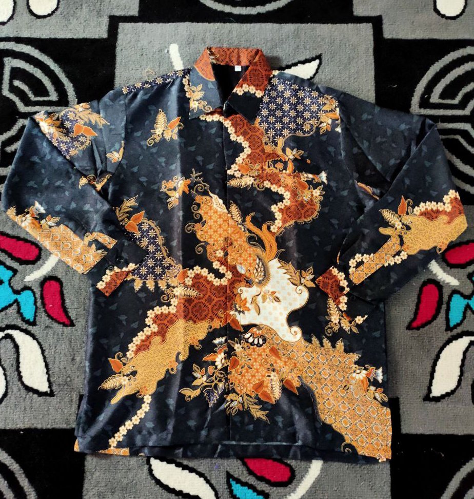 Kemeja Batik Pria Semi Sutra Silky Premium Puring Istimewa
