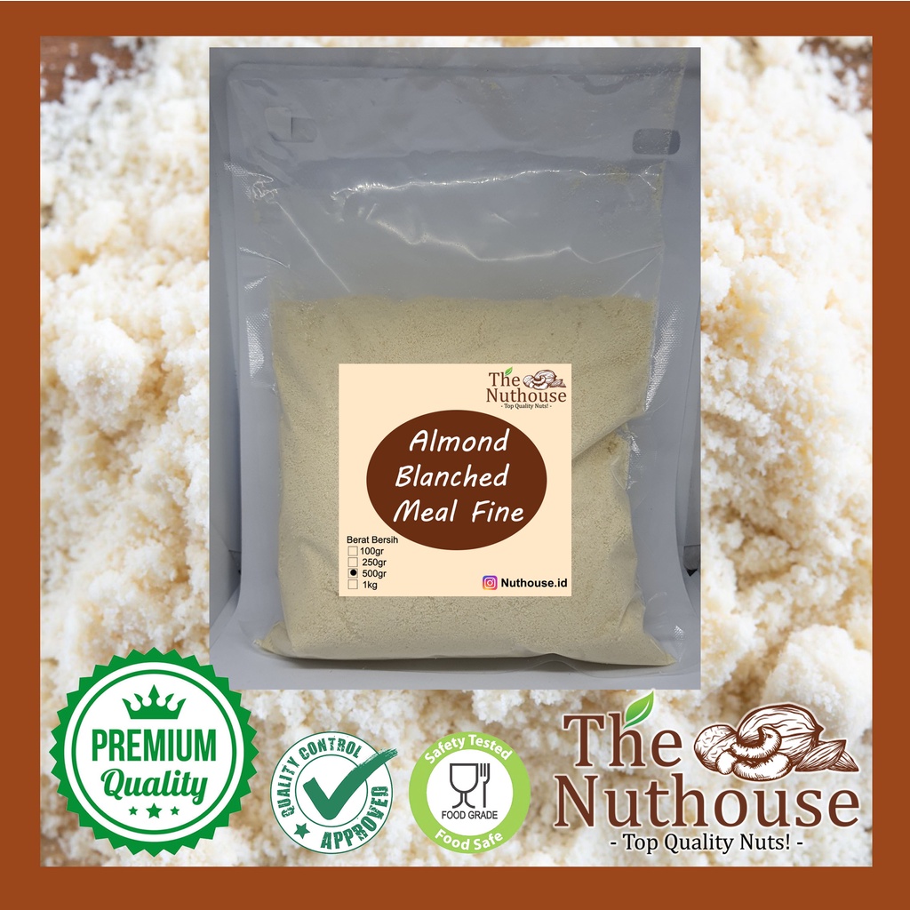 500gr Almond Meal / Ground Fine Powder Premium Blanched Kacang Bubuk