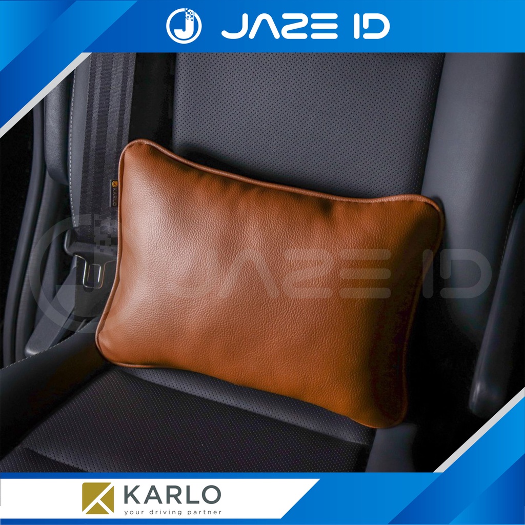 Karlo Bantal Pinggang Duduk Pemium Mobil Basic Brown Coklat