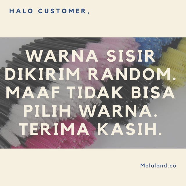 100PC SISIR BULUMATA SPOOLIE MASCARA WANDS EYELASH EXTENSION SAMBUNG BULUMATA KOREA