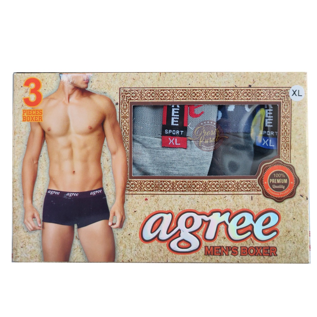 Celana Dalam Pria Boxer Agree Premium Original CD 6321