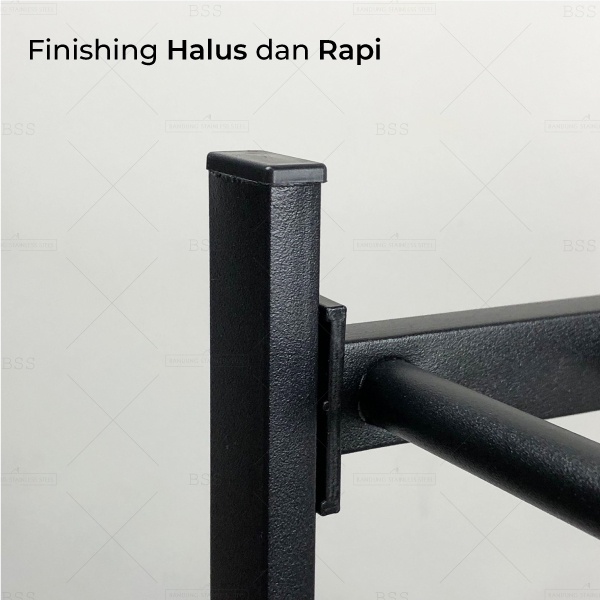 Rak Sepatu Sandal 5 Susun Stainless Steel Hitam