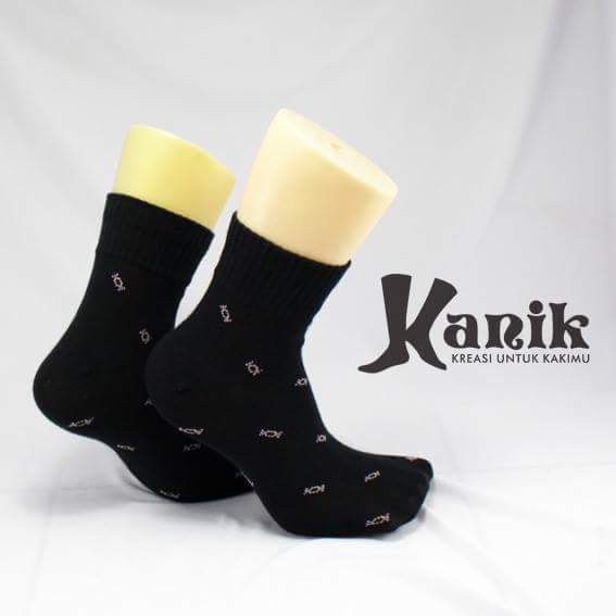 Kazarasock - Kaos Kaki Pria Panjang Hitam - Kanik Mensock Motif