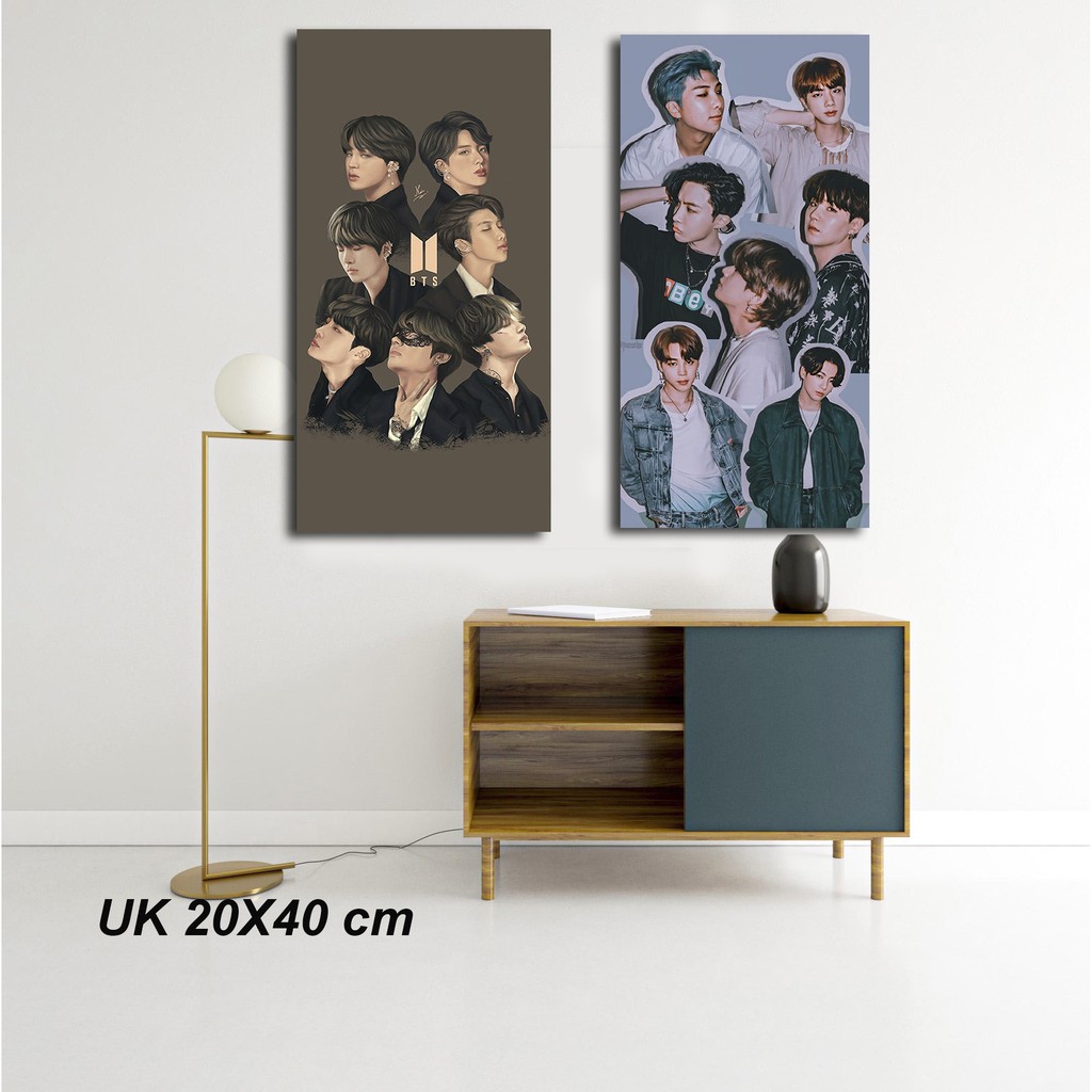 HIASAN DINDING BTS ( 20X40 cm) PAJANGAN DINDING BTS WALL DECOR BTS DEKORASI DINDING BTS KPOP