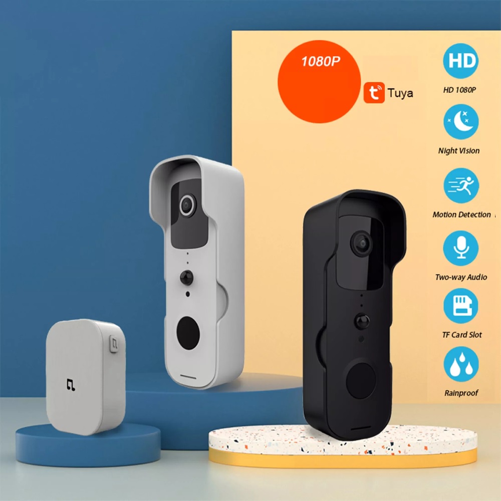 T30 Smart Video Doorbell 1080P HD Night Vision Bel Pintu Wifi TUYA APP