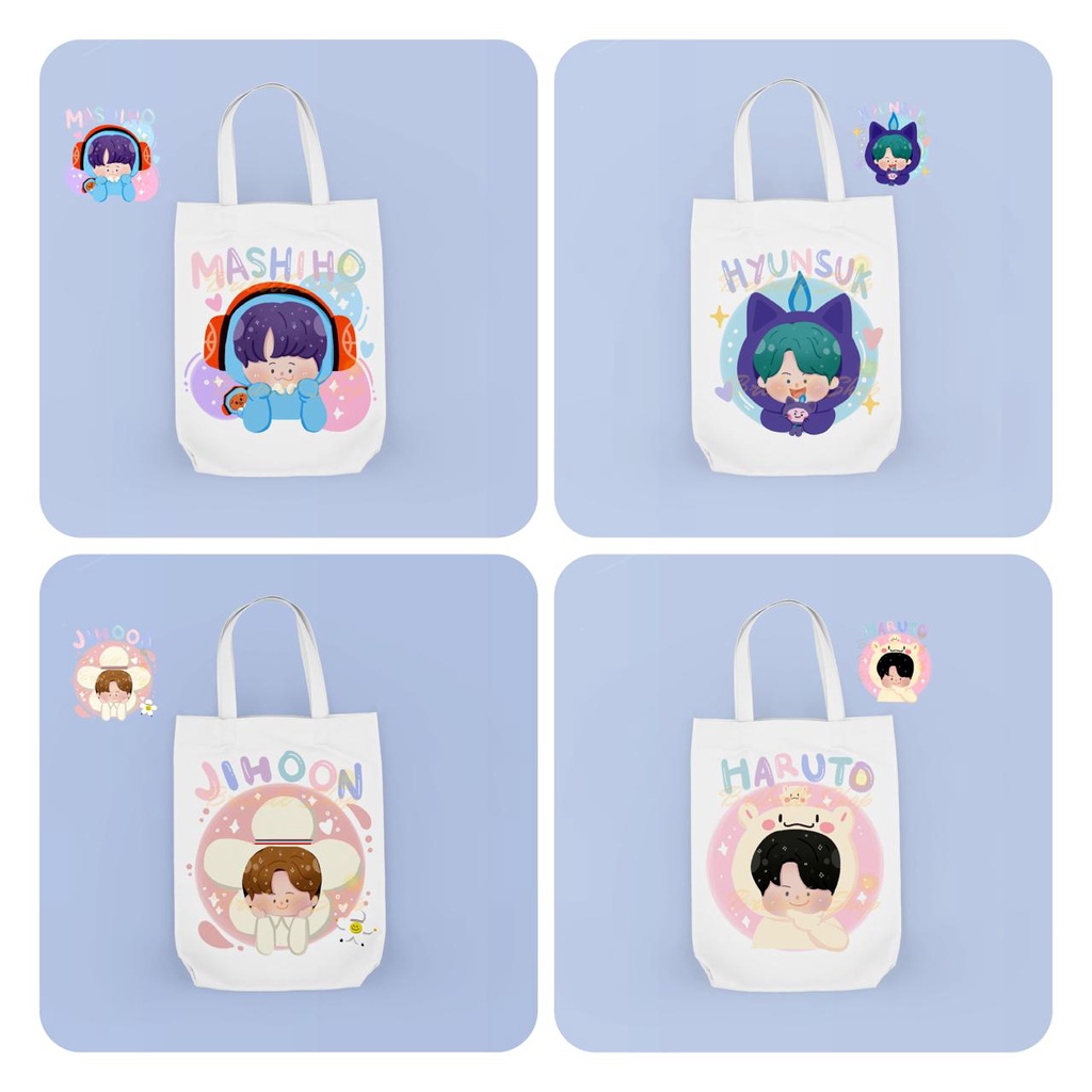 Tote bag Kanvas Bergambar Karakter Korea Treasure Original Tas Totebag Wanita Bribell Bisa Cod