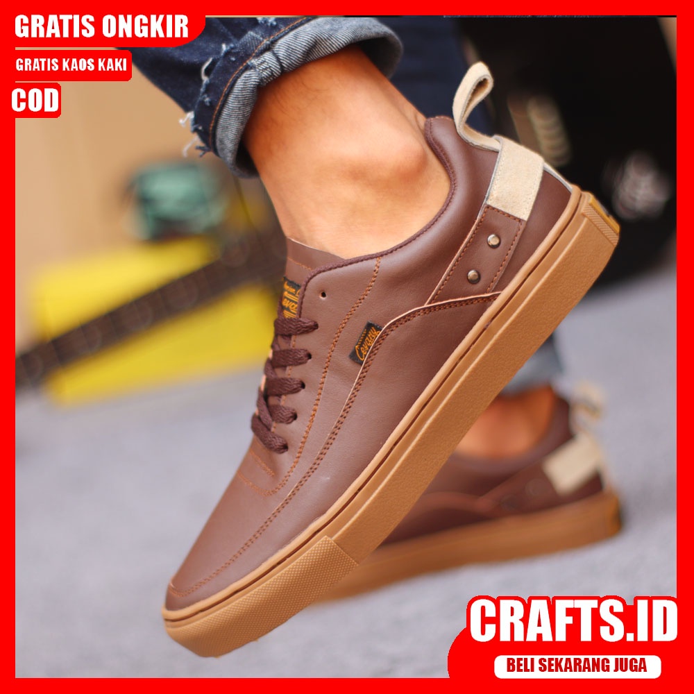 Crafts - Sepatu Formal Casual Hitam Kulit Asli Pria