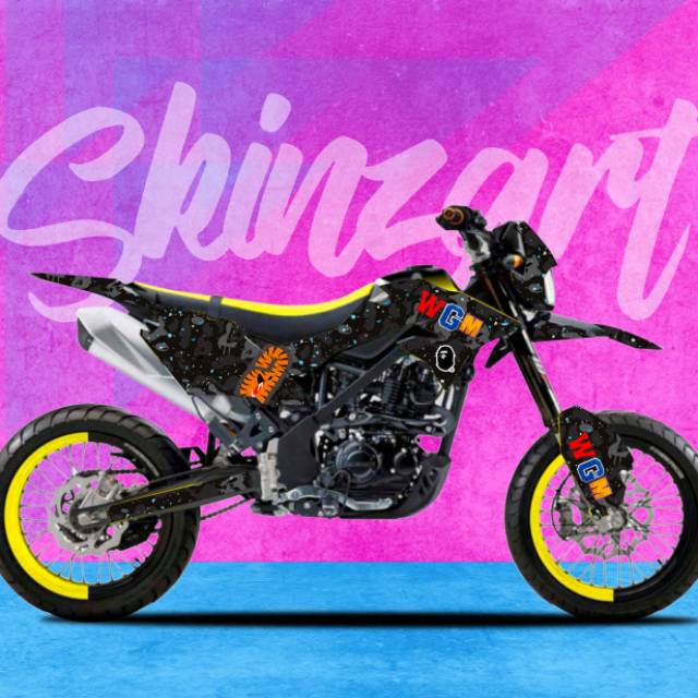 Decal stiker dtracker bape custom bukan klx crf yz85
