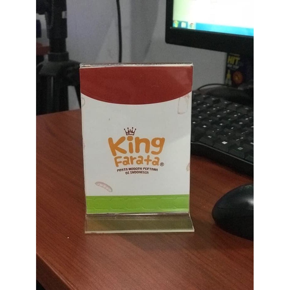 

RB AKRILIK TENT HOLDER A4 / TEMPAT BROSUR A4 DISPLAY TENT CARD AKRILIK DISPLAY BENTUK T TEBAL 2MM
