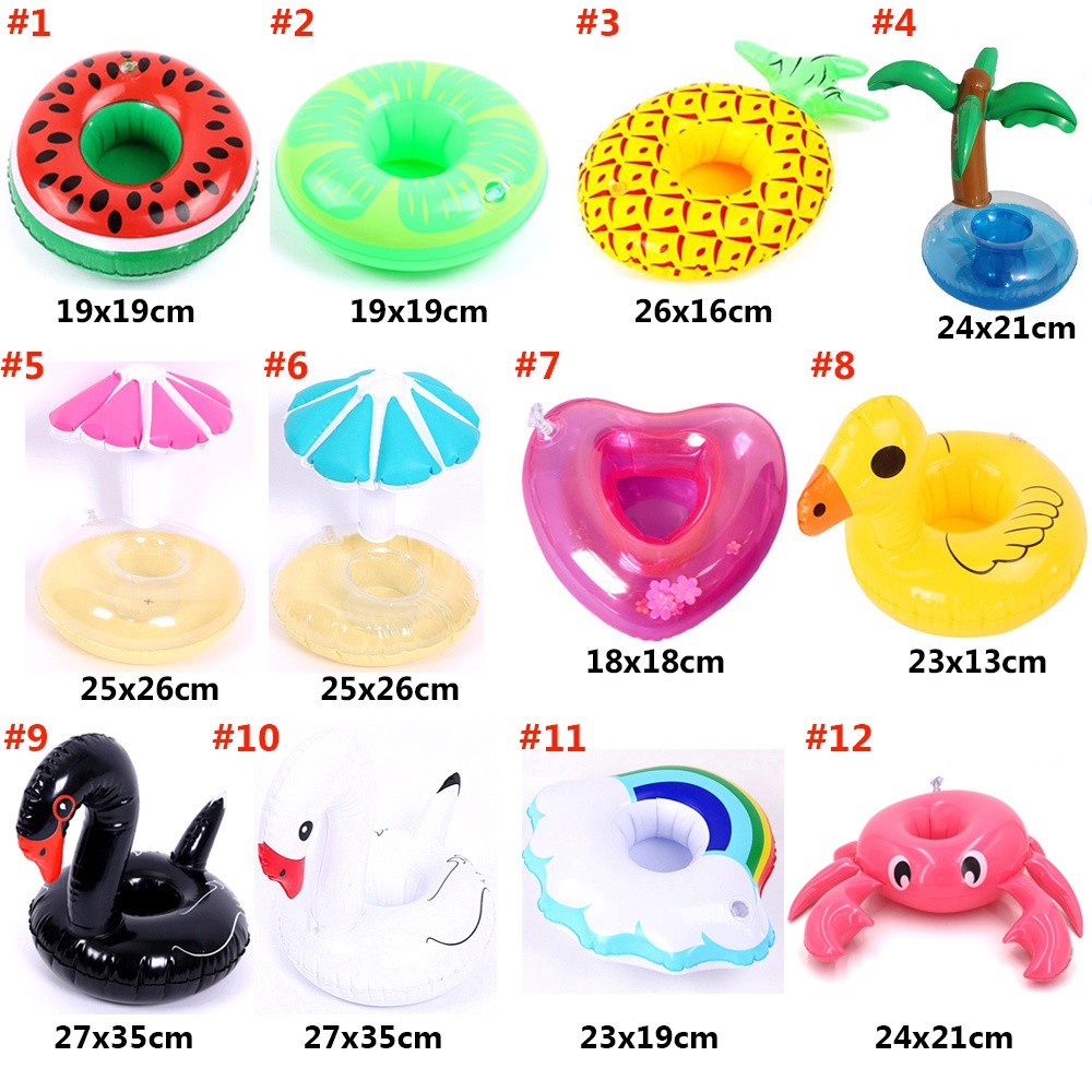 Wonderful 1pc Ban Pelampung Tiup Holder Gelas Minuman Anak Untuk Dekorasi Pesta Kolam Renang