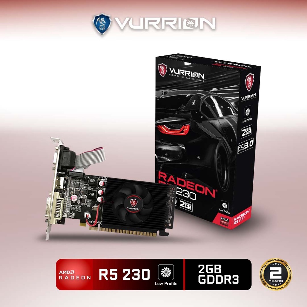 VGA AGS VURRION AMD R5 230 LP 2GB DDR3 64bit REAL CAPACITY