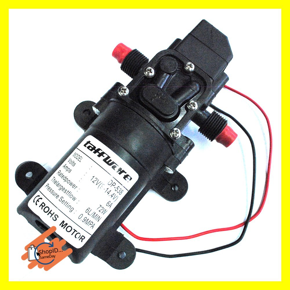 Taffware Good Pump Pompa Air Elektrik High Pressure 12V 72W 130PSI