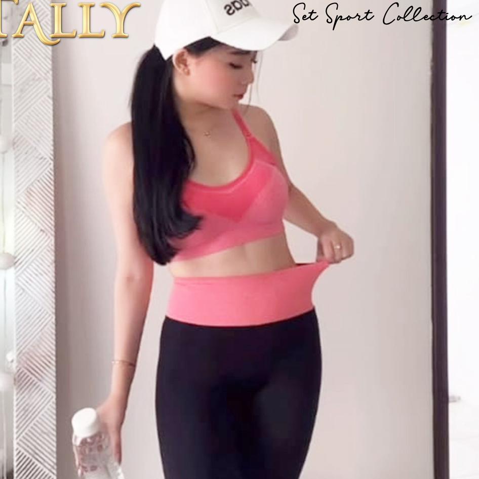 ☻ TALLY Sport Bra Bahan Rajut Busa Tipis CUP B/C Miniset Olahraga BH 3706 ✴
