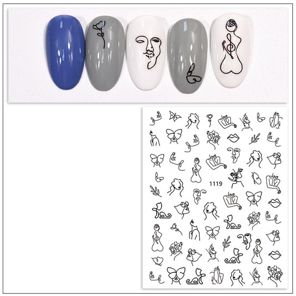 MXBEAUTY Stiker Kuku Wanita Fashion Salon Kuku Perekat Diri Decal Nail Sliders Manicuring Sticker