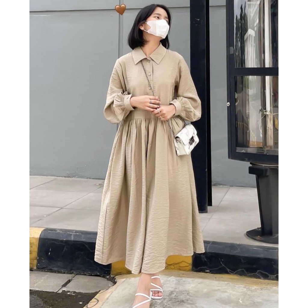 MADALINE DRESS - DRESS WANITA - CASUAL DRESS - KOREAN STYLE