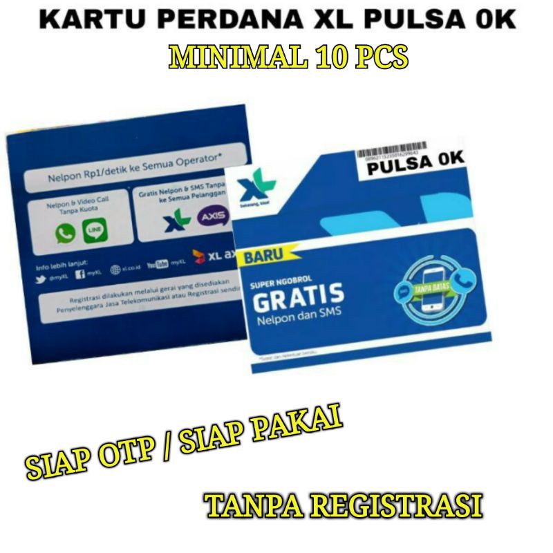 GROSIR PERDANA XL 0K SIAP PAKAI TANPA REGISTRASI