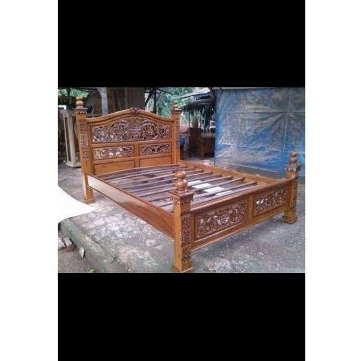 TEMPAT TIDUR /DIFAN KAYU FULL JATI UKURAN 160/NO.02