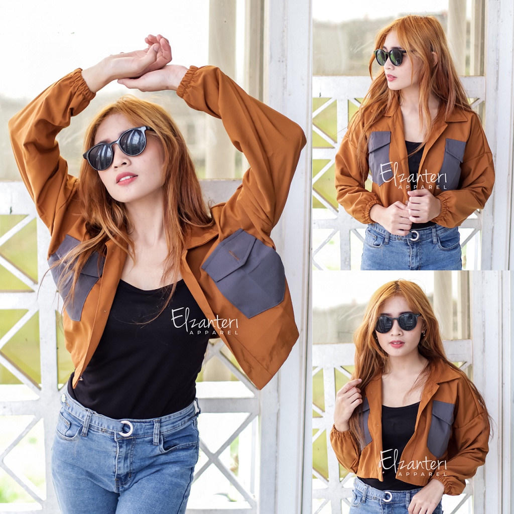 Jaket Crop | Jaket Wanita | jaket ceop wanita | jaket crop Ivanka