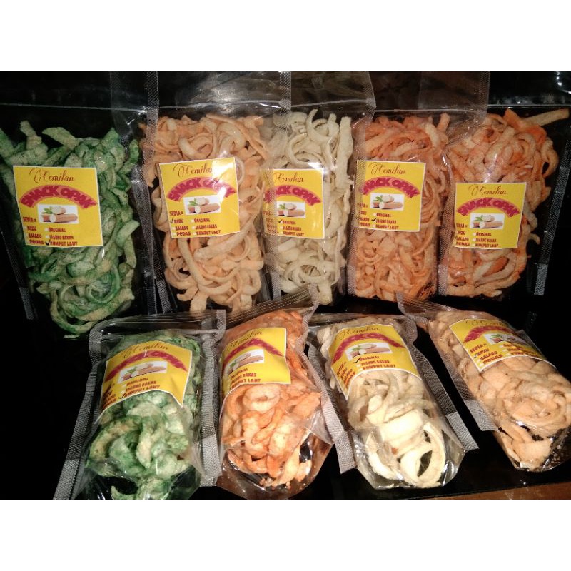

KERIPIK SINGKONG CEMILAN 6 RASA 1pcs isi 200gram.