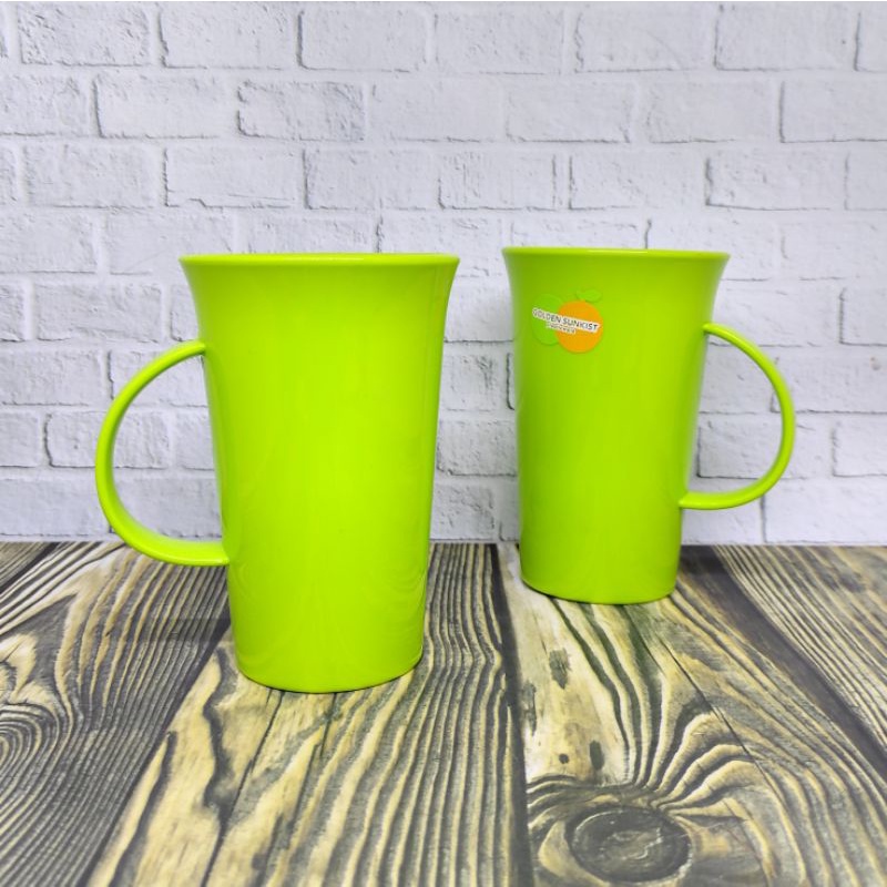 GELAS PLASTIK / GLASS / MUG HIJAU MOK7023H GOLDEN SUNKIST 008416
