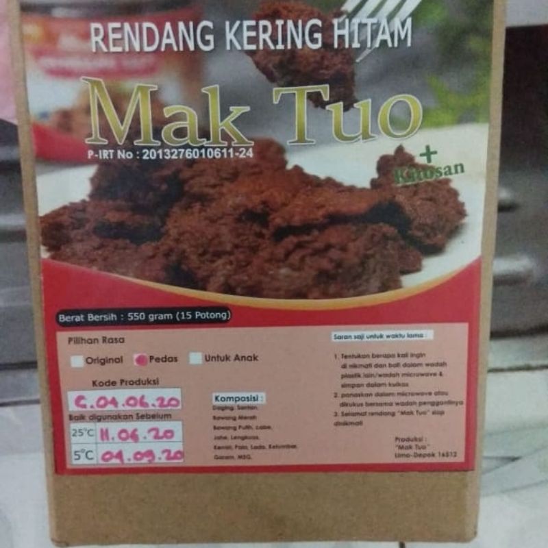 

Rendang Maktuo varian Pedas