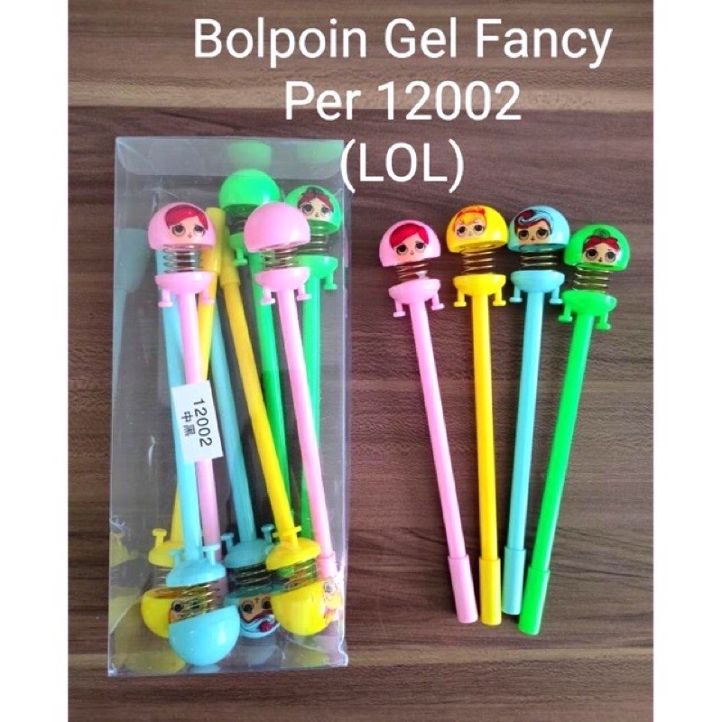 

[HARGA 12PCS] BOLPEN GEL KARAKTER LOL / SPRING DOLL PEN FANCY