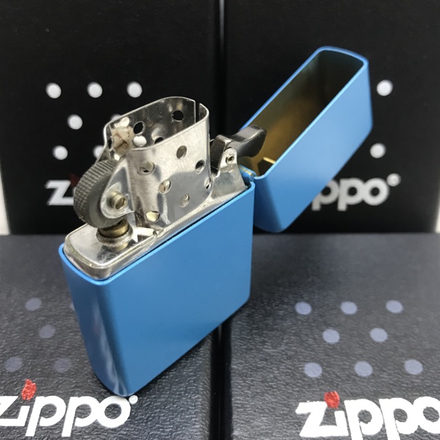 Zippo Matte Warna Biru Muda Grade Ori