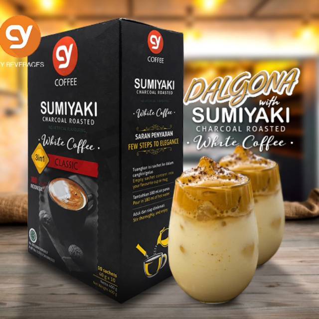 

Minuman Coffee Sumiyaki//CY Sumiyaki White Coffee 40 g x 8 sashet