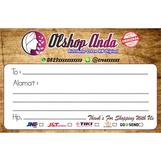 Paket Olshop Notalabel Pengirimanstiker Logo