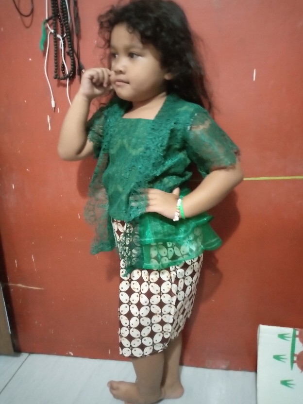 Kebaya Brokat Organza | Kebaya Batik Anak | Kebaya Brokat Anak