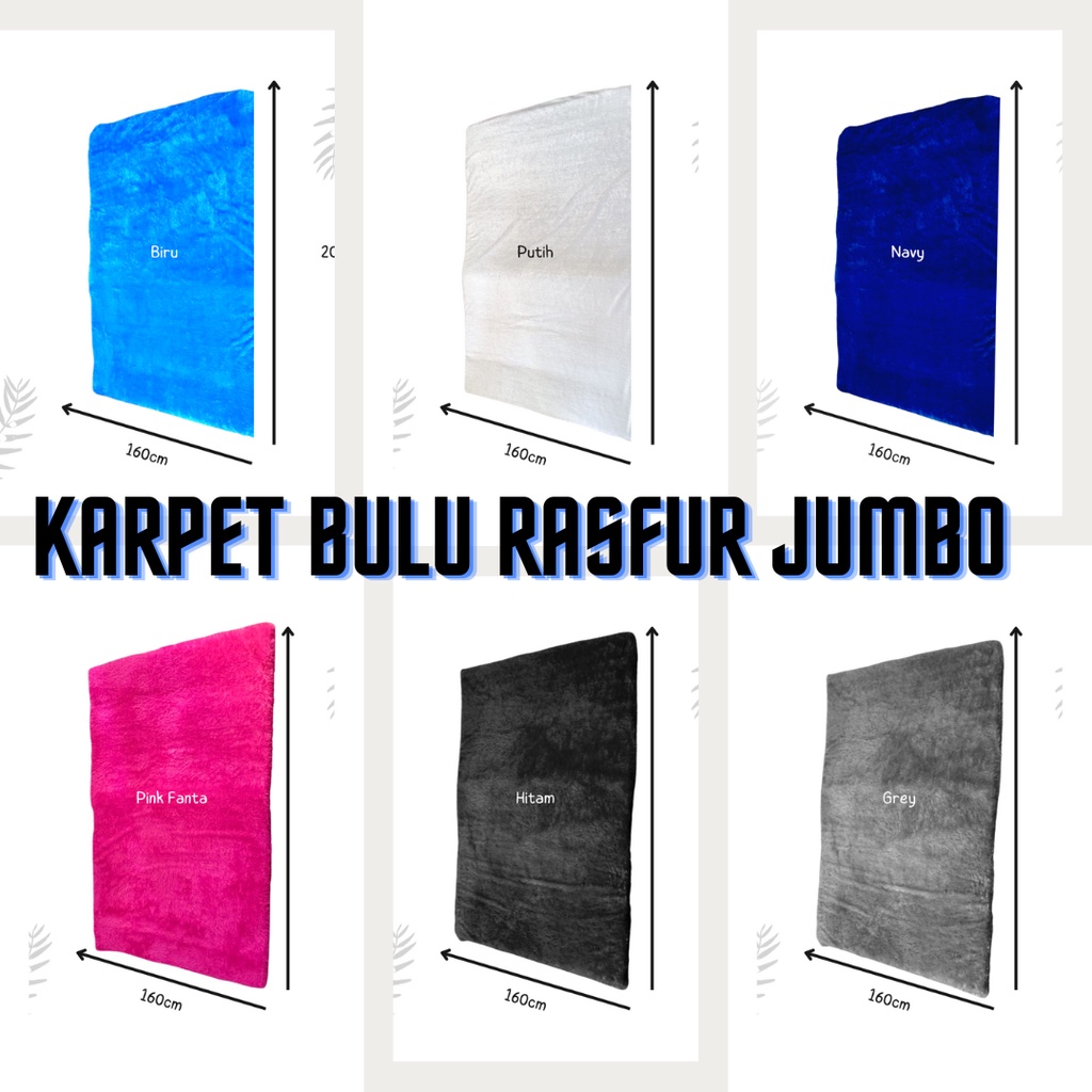Karpet Bulu Rasfur Jumbo Nyaman Anti Rontok 200x160cm