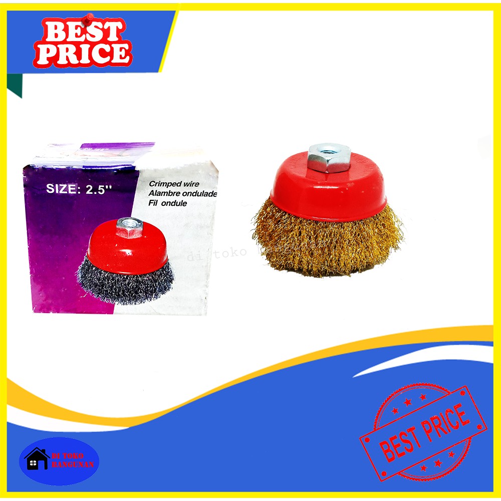 Sikat Kawat Mangkok 2.5 Inch Cup Brush King Mata Gerinda