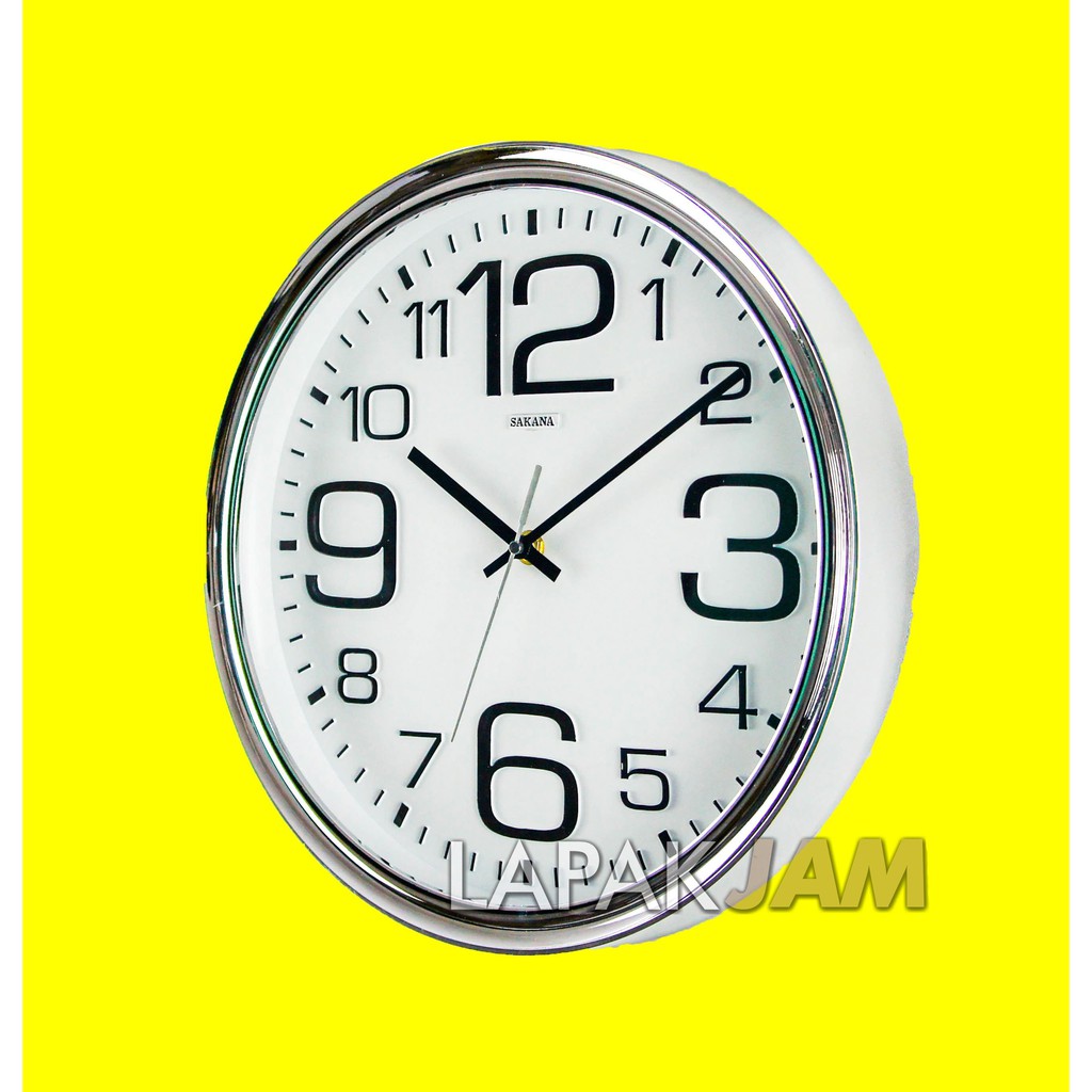 Jam Dinding Minimalis Dekorasi Rumah Bagus Unik Wall Clock SAKANA 050C-2