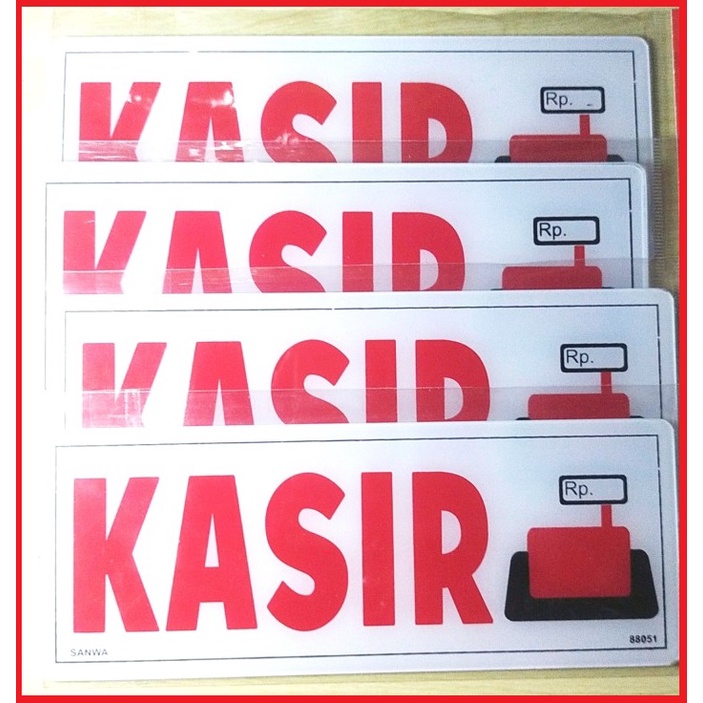 

sign label KASIR bahan acrylic sticker sign board