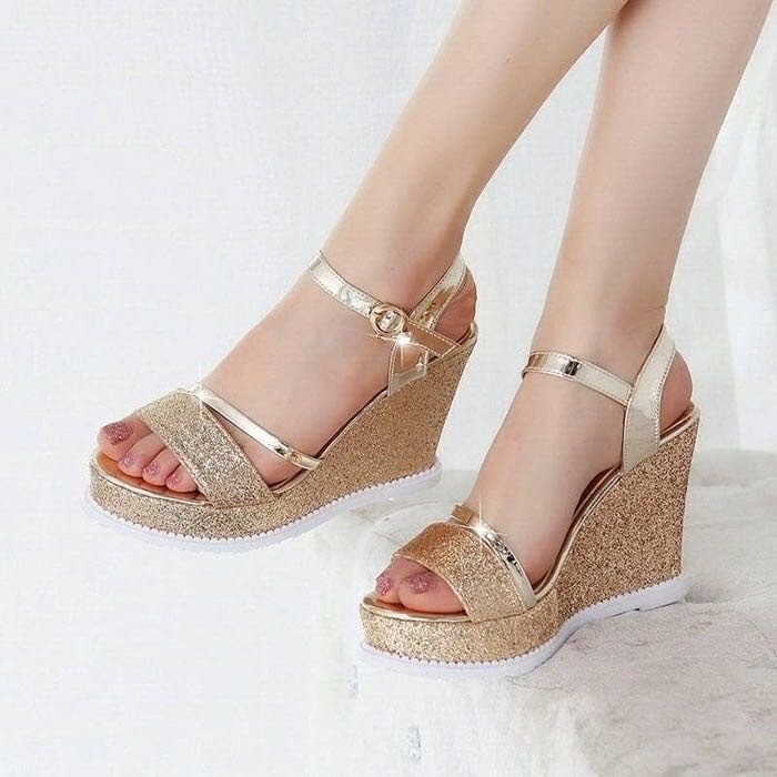 Sandal Wanita Zora Wedges Wanita Glamor