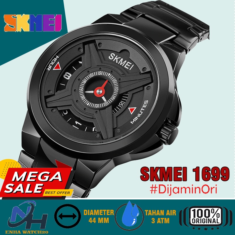 Jam Tangan Sport Pria Analog SKMEI 1699 Elegan Water Resistance Original  Murah Keren Terbaru Kekini