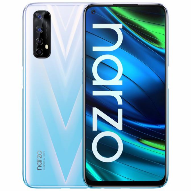 REALME NARZO 20 PRO 8/128GB GARANSI RESMI REALME (PRODUK ORIGINAL) - Putih .