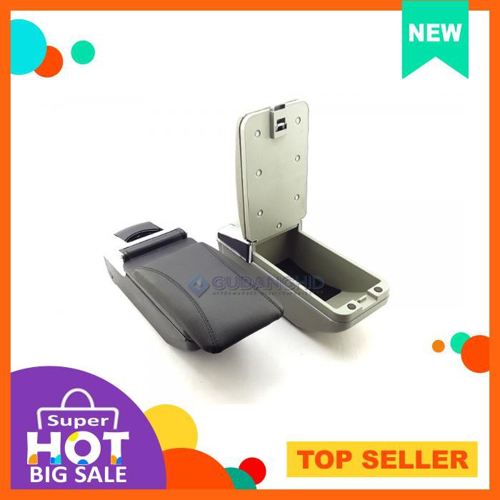 Universal Center Console Box Armrest + Leather Konsol Semua Mobil Masuk