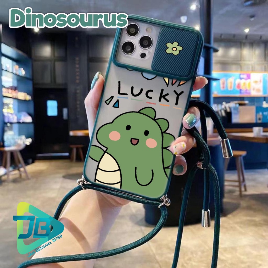 SOFTCASE SLINGCASE SLIDE PELINDUNG KAMERA DINOSAURUS SAMSUNG OPPO VIVO REALME IPHONE XIAOMI ALL TYPE JB4945