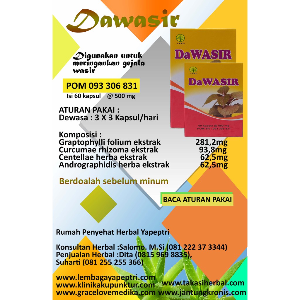 

herbal dawasir melancarkan buang air besar serta membersihkan dari sisa-sisa kotoran