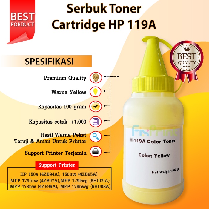 Serbuk Toner Cartridge HP 119A W2090A Printer 150a 150nw MFP 178nw 179nw 179fnw 179fwg