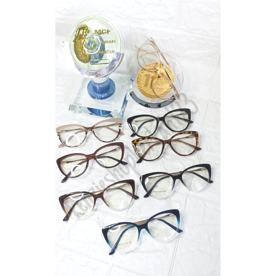 5018 KACAMATA BINGKAI PERESEGI BESAR WANITA FASHION TREND KOREA / KACAMATA PRIA WANITA NEW MODEL 202