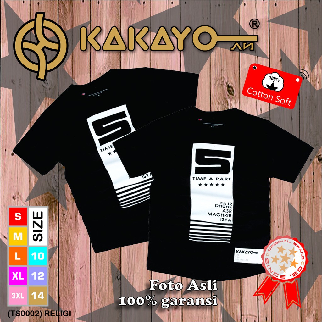 Kakayo Kids  /Kaos Anak laki/Muslim/Atasan/Baju anak cowok/pakaian anak/Bahan Katun 30s