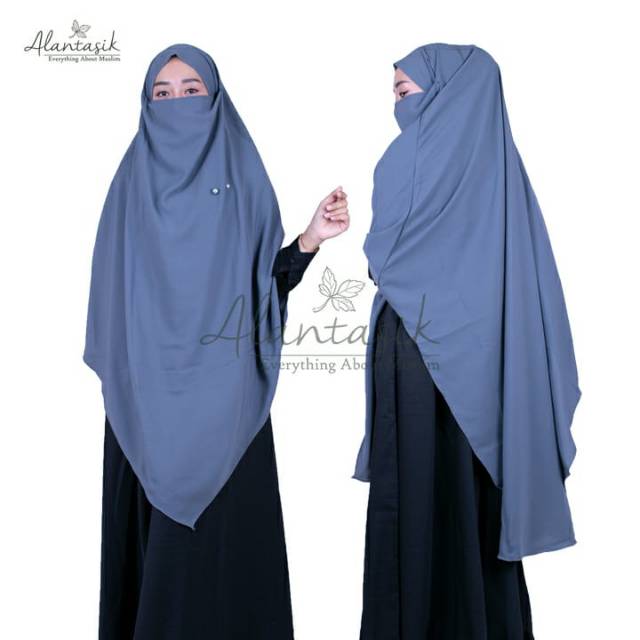 Alantasik - French Khimar XXL/ French Hijab XXL/ Jilbab syari jumbo/ Jilbab Wolfis Jumbo R.7