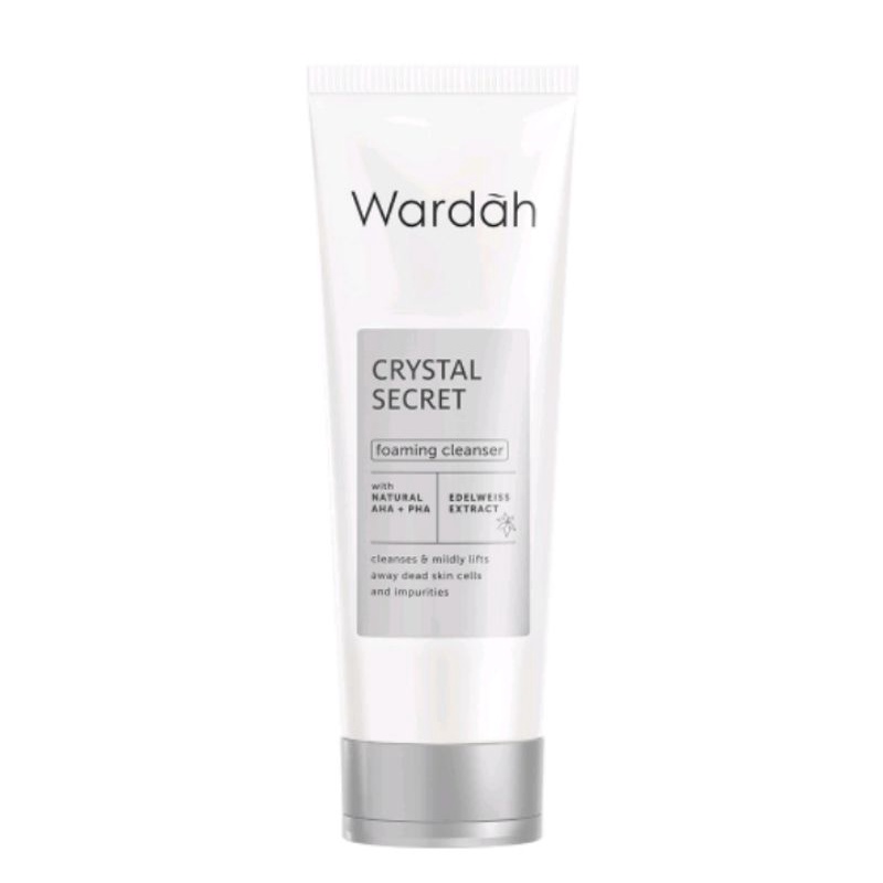 Wardah Crystal Secret Foaming Cleanser / Wardah White Secret Facial Wash with AHA 100ml (100% Original)