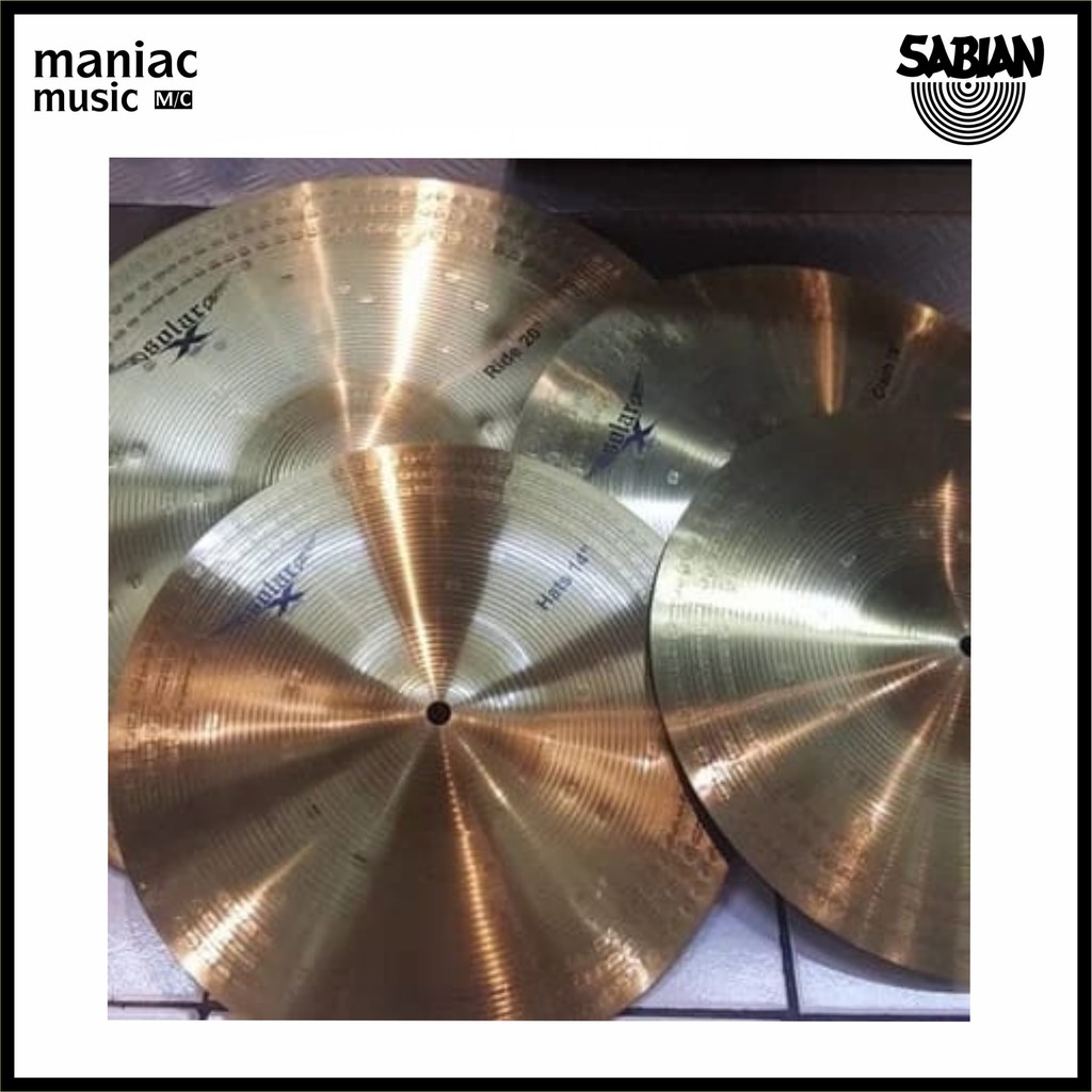 Sabian Solar X Set - Paket Cymbal. 14 Hihat. 16 Crash. 20 Ride